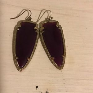 Kendra Scott Purple Arrowhead Earrings